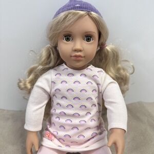 Our Generation 18" Doll Ember with huggable soft body;  neck, arms & legs rotate